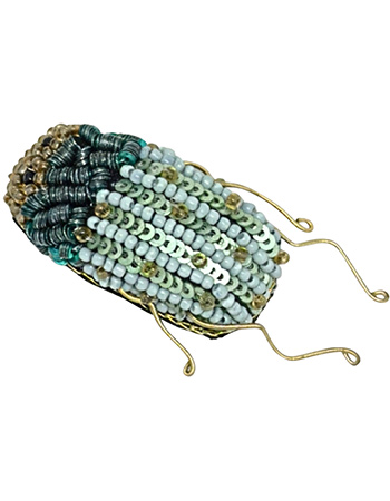 Handgemaakte Broche Scarabee Baby Blue