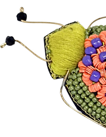 Handgemaakte Broche Scarabee Sunshine detail