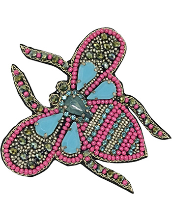 Handgemaakte Broche Vlinder Roze