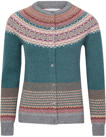 Cardigan Alpine Fair Isle Merino Lamswol Lugano