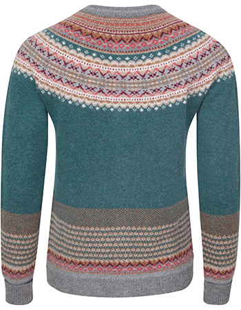 Cardigan Alpine Fair Isle Merino Lamswol Lugano detail