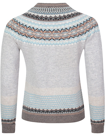 Cardigan Alpine Fair Isle Merino Lamswol Grace detail