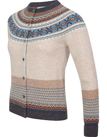 Cardigan Alpine Fair Isle Merino Lamswol Taurus detail
