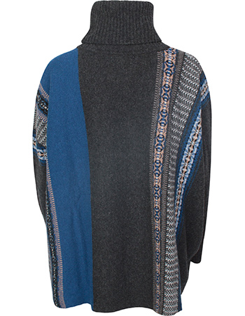 Poncho Montrose Merino Lamswol Hermes detail