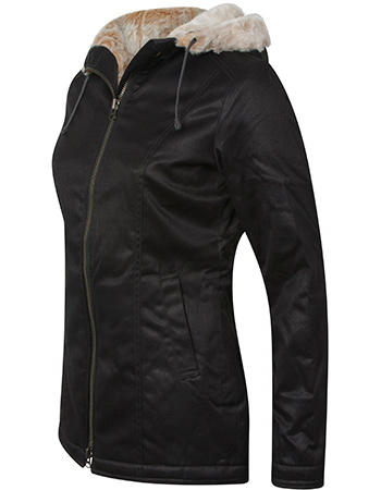 Jas Hennep Fresh Zwart detail