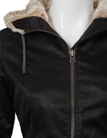 Jas Hennep Fresh Zwart detail