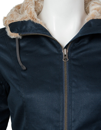 Jas Hennep Fresh Blauw detail