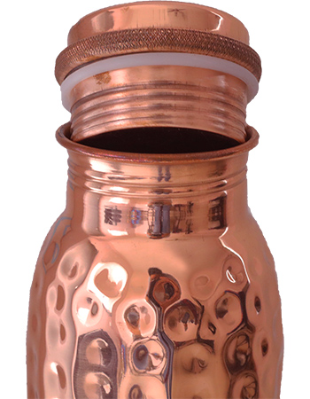 Waterfles Koper Hammered  900 ml detail