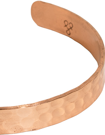 Koperen Armband Hammered detail