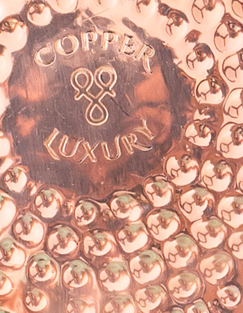 Decoratie Bord Koper Hammererd detail