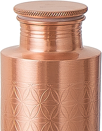 Waterfles Koper Flower Of Life 700 ml detail