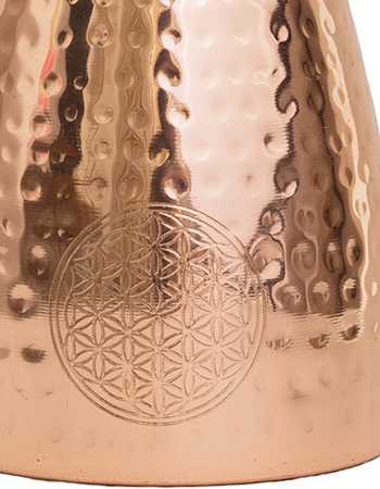 Waterkaraf Koper Flower Of Life 1000 ml detail
