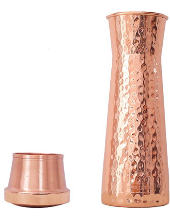 Karaf Koper Luxury Hammered 1200 ml detail