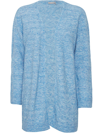 Vest Lang Open Frsanny Ethereal Blue Melange
