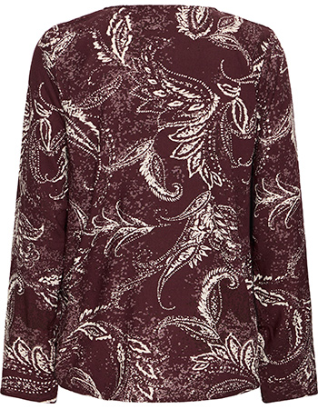 Blouse Frkiki Dot Paisley Fudge detail