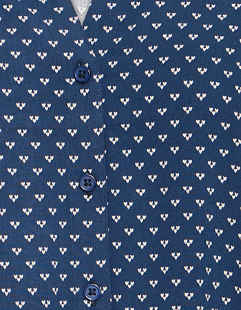 Blouse Frjustine Graphic Heart Navy detail