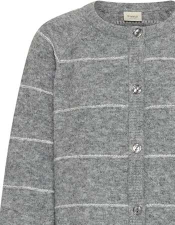 Cardigan Frkendra Asphalt Melange Mix detail