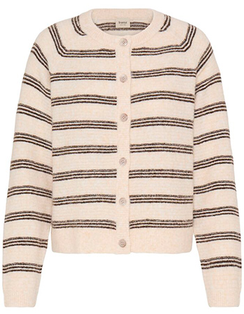 Cardigan Frkendra Oatmeal Stripe