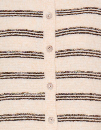 Cardigan Frkendra Oatmeal Stripe detail