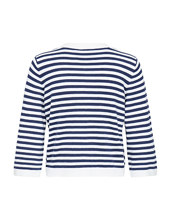 Cardigan Frmary Navy Stripe detail