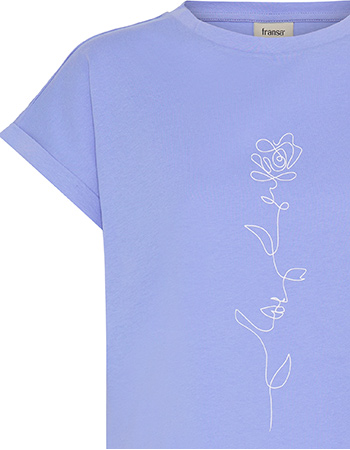 T‑shirt Frgali Hydrangea Flowerline Purple detail