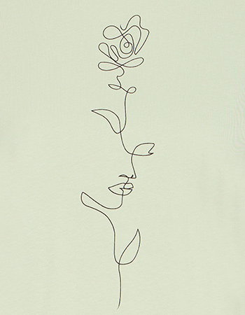 T‑shirt Frgali  Flowerline Desert Sage detail