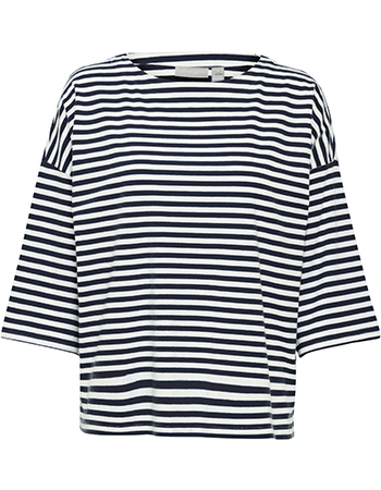 T&#8209;shirt Driekwart Mouw Frsiva Stripe Navy Blazer