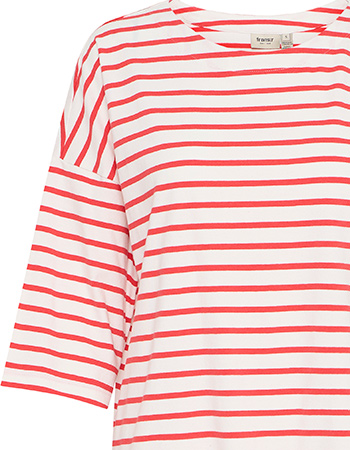 T‑shirt Frsiva Poinsettia Stripe Mix detail