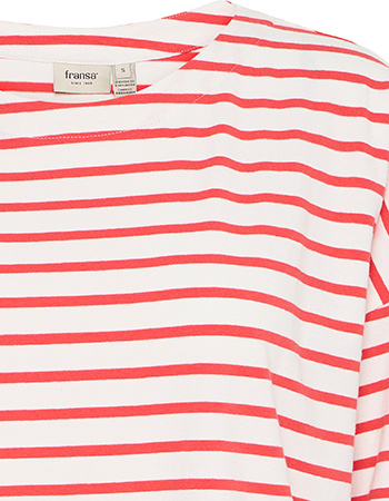 T‑shirt Frsiva Poinsettia Stripe Mix detail