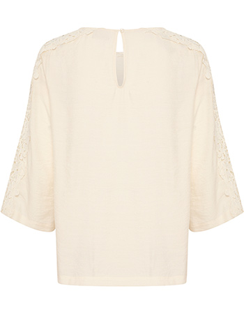 Blouse Top Blondie 3/4 mouw Kant Whisper White detail
