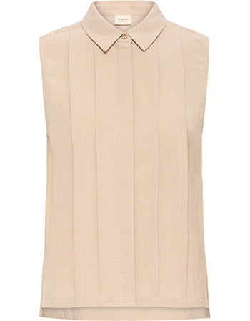 Mouwloze Blouse Top Fradah Savannah Tan