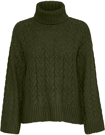 Trui Col Frbeverly Rifle Green Melange