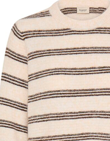 Trui Frkendra Oatmeal Stripe detail