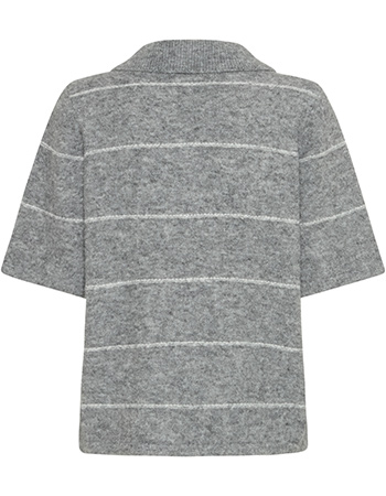 Trui Korte Mouw Frkendra Stripe Asphalt Melange detail