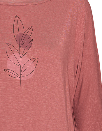Longsleeve Bloom Classic Dark Rose detail