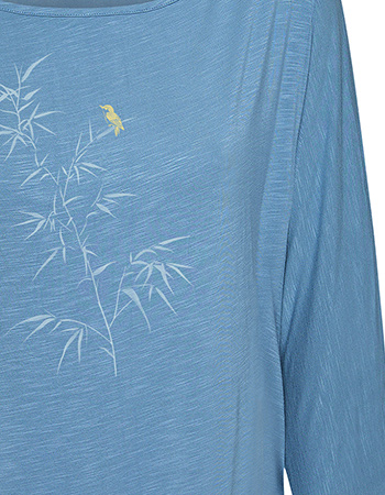 Longsleeve Simper Dicky Bird Glacier Blue detail