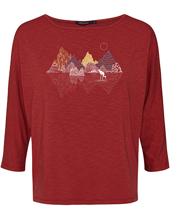 Longsleeve Nature Rock Bird Scarlet Red