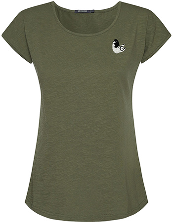 T&#8209;shirt Cat Hole Dirty Olive