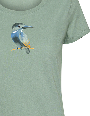 T‑shirt Loves Bird Look Pale Green detail
