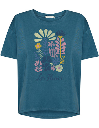T‑shirt Feel Les Fleurs True Blue