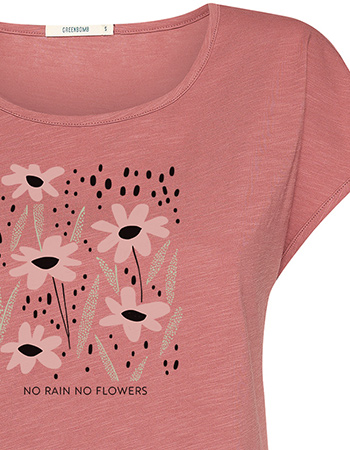 T‑shirt Cool No Rain Dark Rose detail