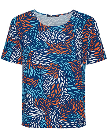 T&#8209;shirt Sparkling Leaves Paradise Blue