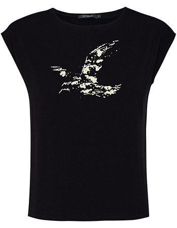 T&#8209;shirt Animal Bird Fly Tender Zwart