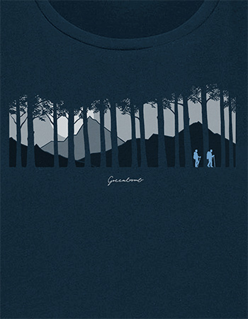 T&#8209;shirt Nature Forest Walk Navy detail