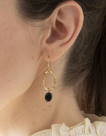 Oorbellen Graceful Black Onyx Gold
