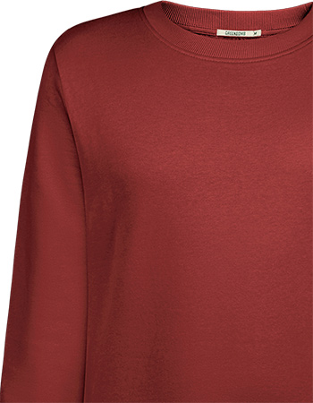 Sweater Canty Organic Basic Red Berry detail