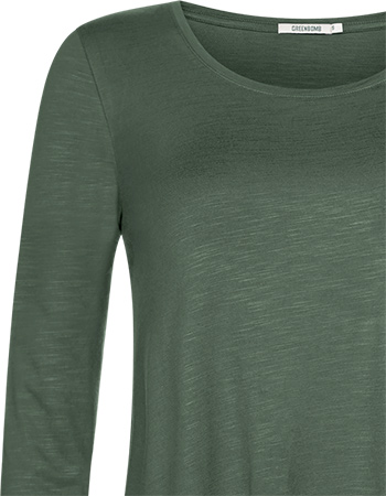 Longsleeve Basic Mind Moos Green detail