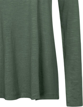 Longsleeve Basic Mind Moos Green detail