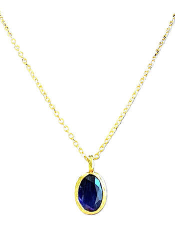 Vergulde Ketting Glow Dark Blue
