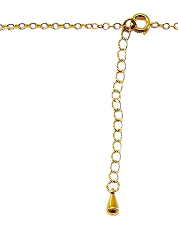 Vergulde Ketting Glow Dark Blue detail
